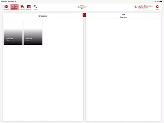 Nar Market iPad  Ekran Görüntüleri